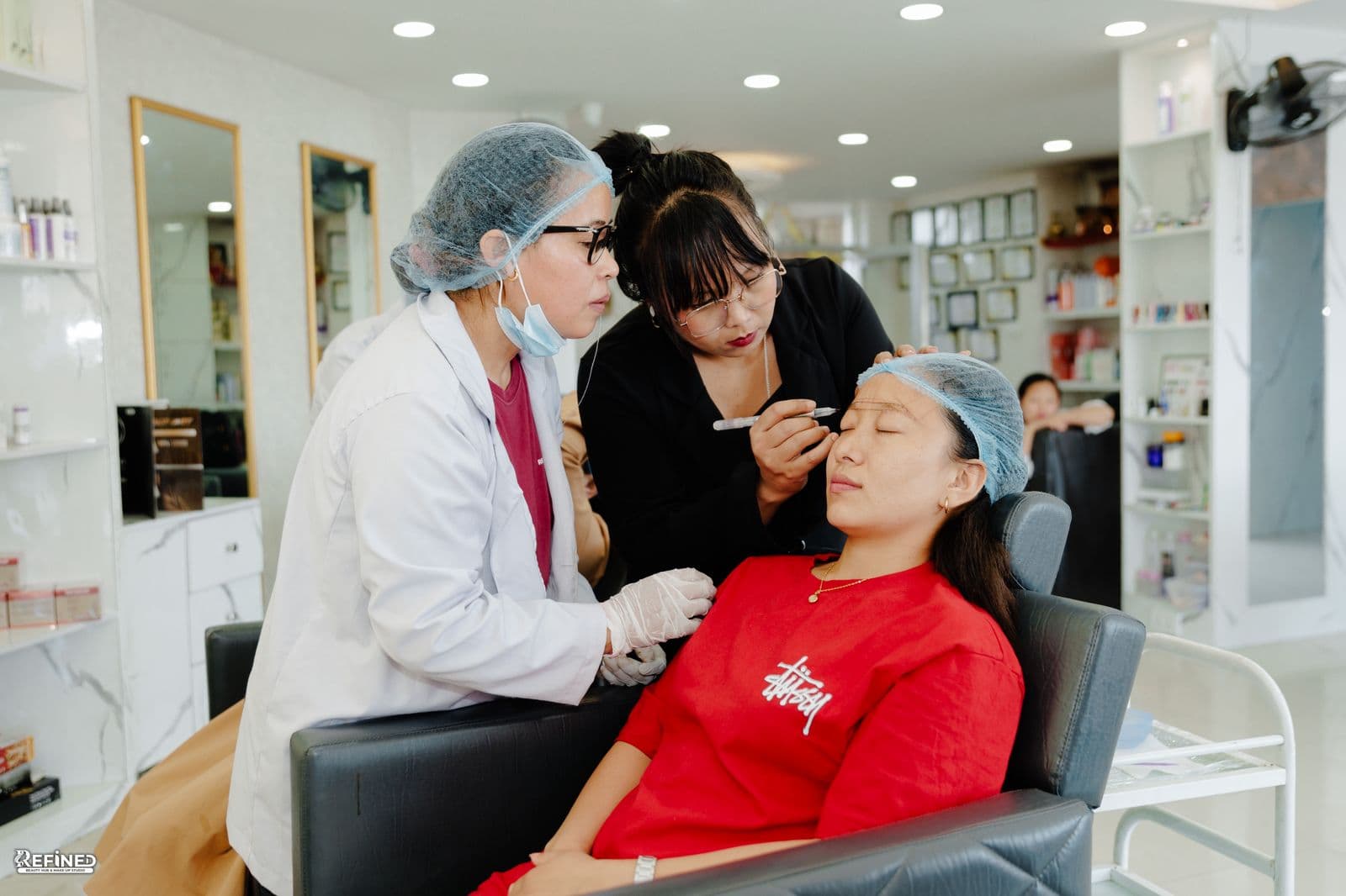 Microblading treatment at Refined Beauty Hub